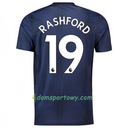 Koszulka Manchester United Rashford 19 2018-2019 Trzeci Koszulki Piłkarskie Krótki Rękaw